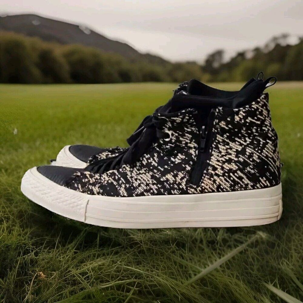 Converse Womens Selene Winter Knit Side Zip Hi Top Sneakers Shoes Size 10